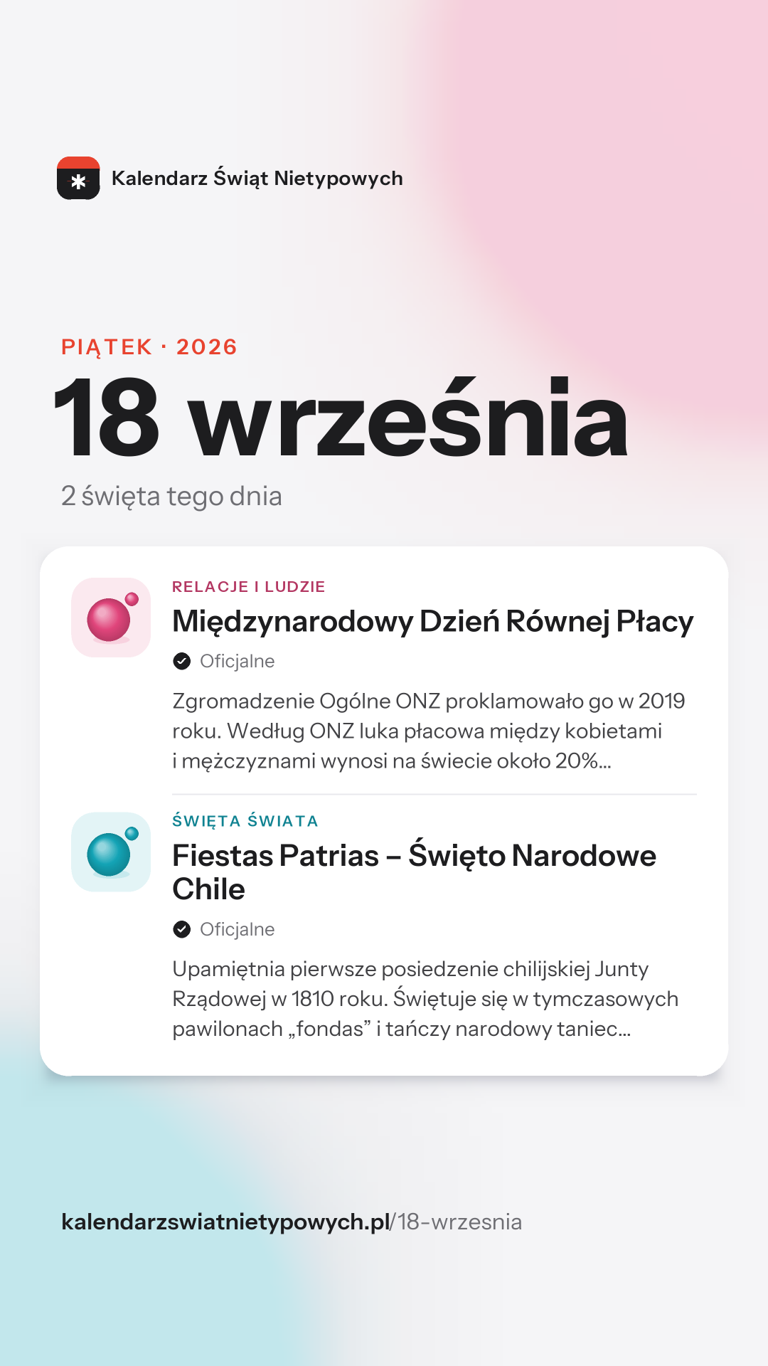 Grafika dnia 18 września, format stories 9:16