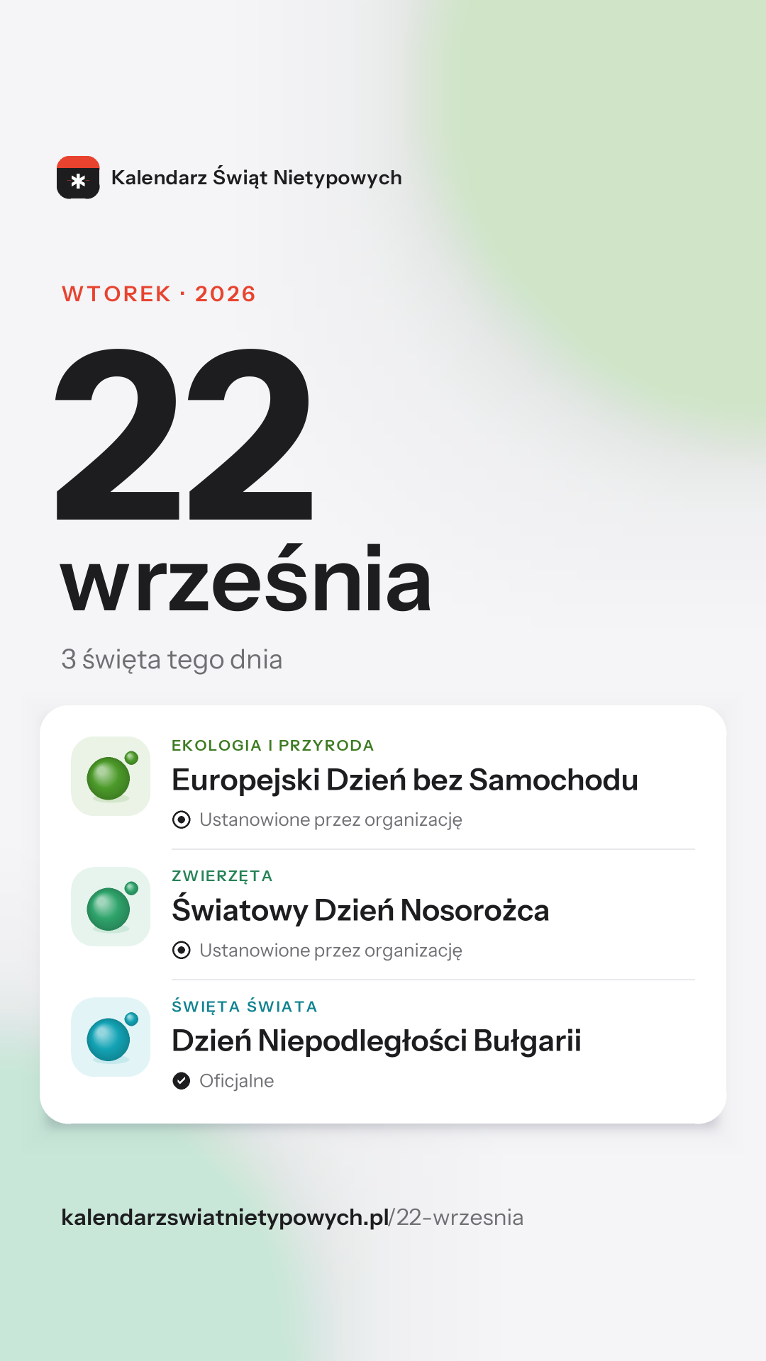 Grafika dnia 22 września, format stories 9:16