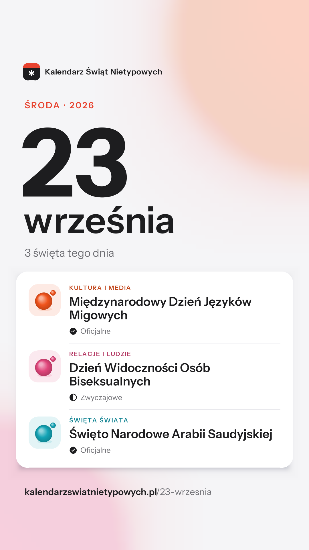 Grafika dnia 23 września, format stories 9:16