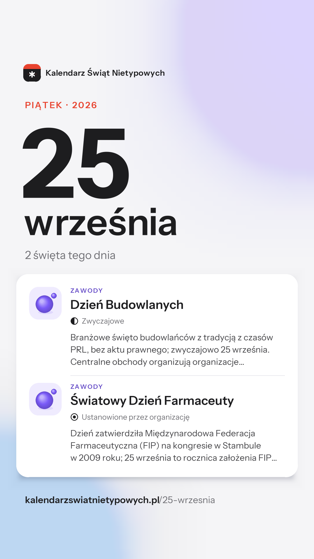 Grafika dnia 25 września, format stories 9:16