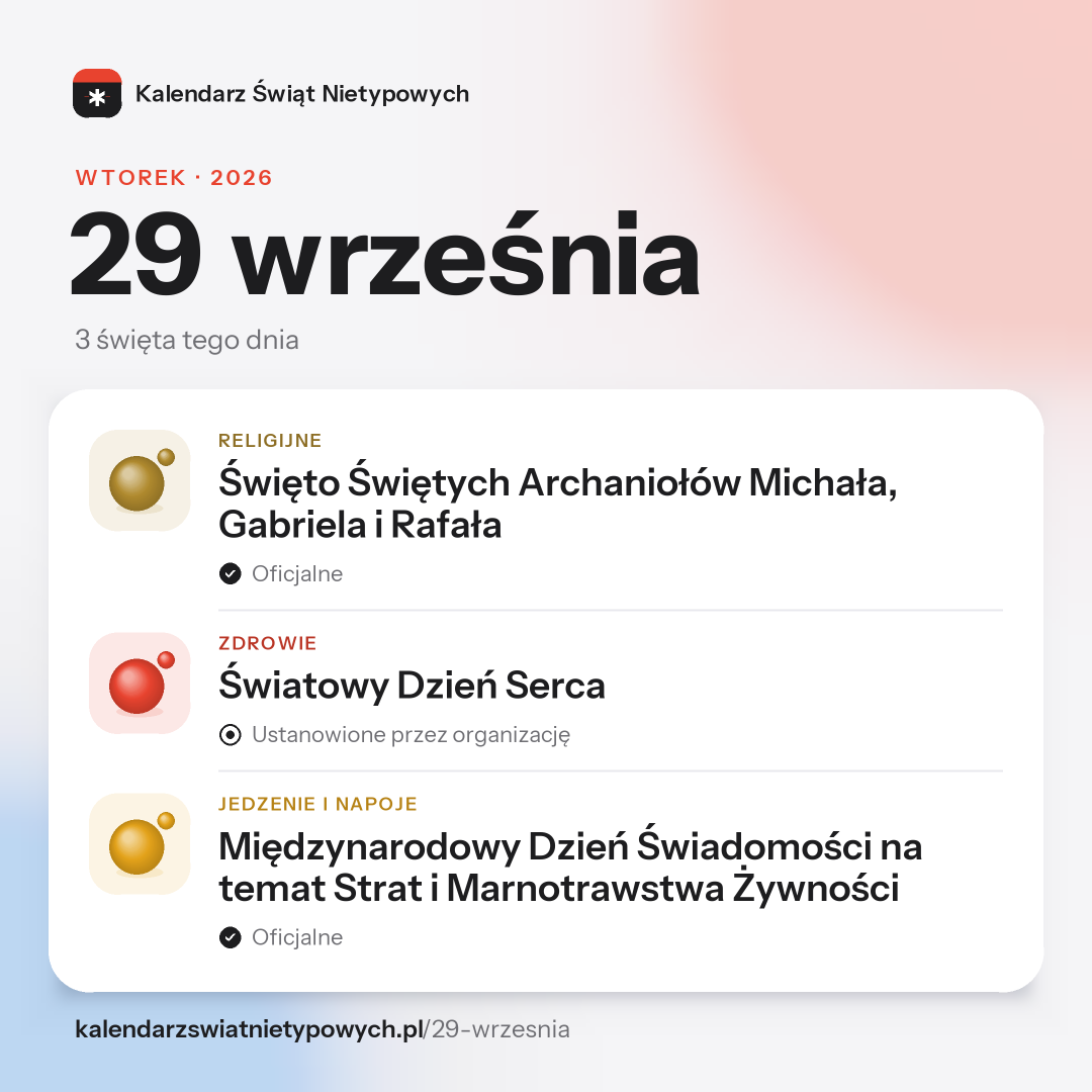 Grafika dnia 29 września, format post 1:1