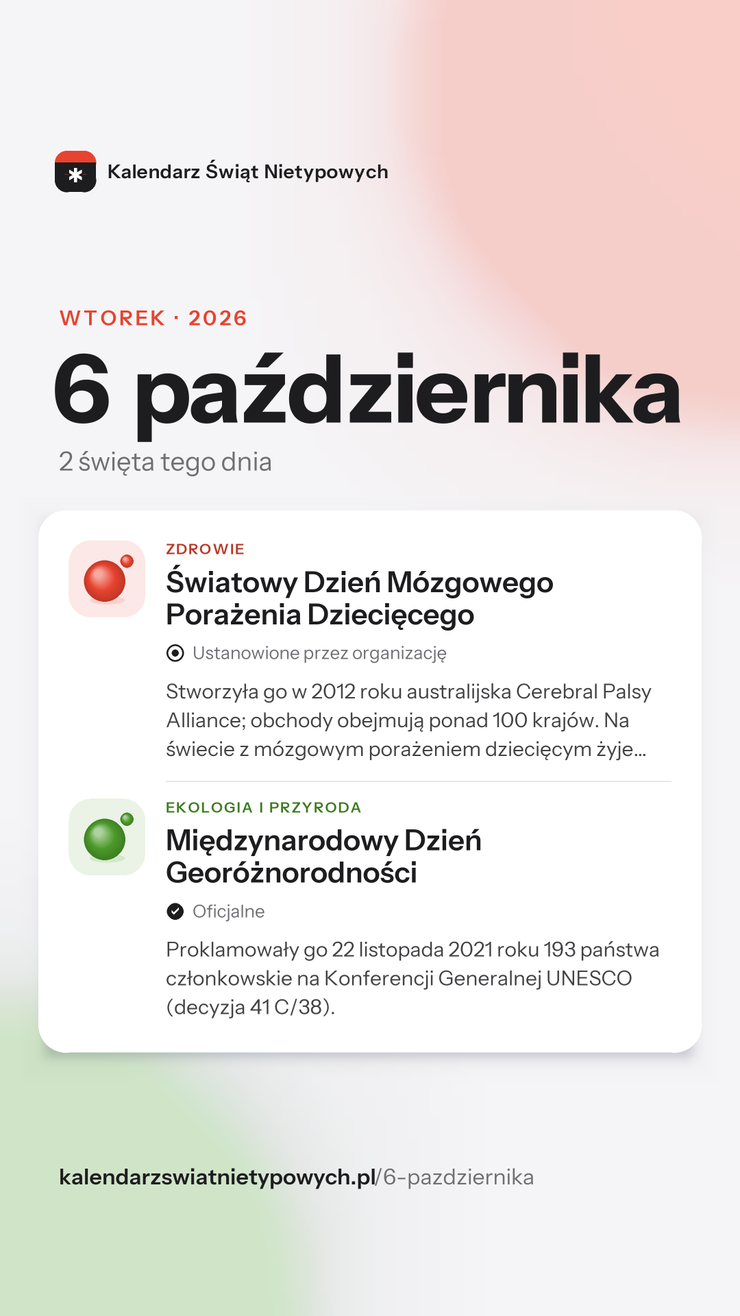 Grafika dnia 6 października, format stories 9:16