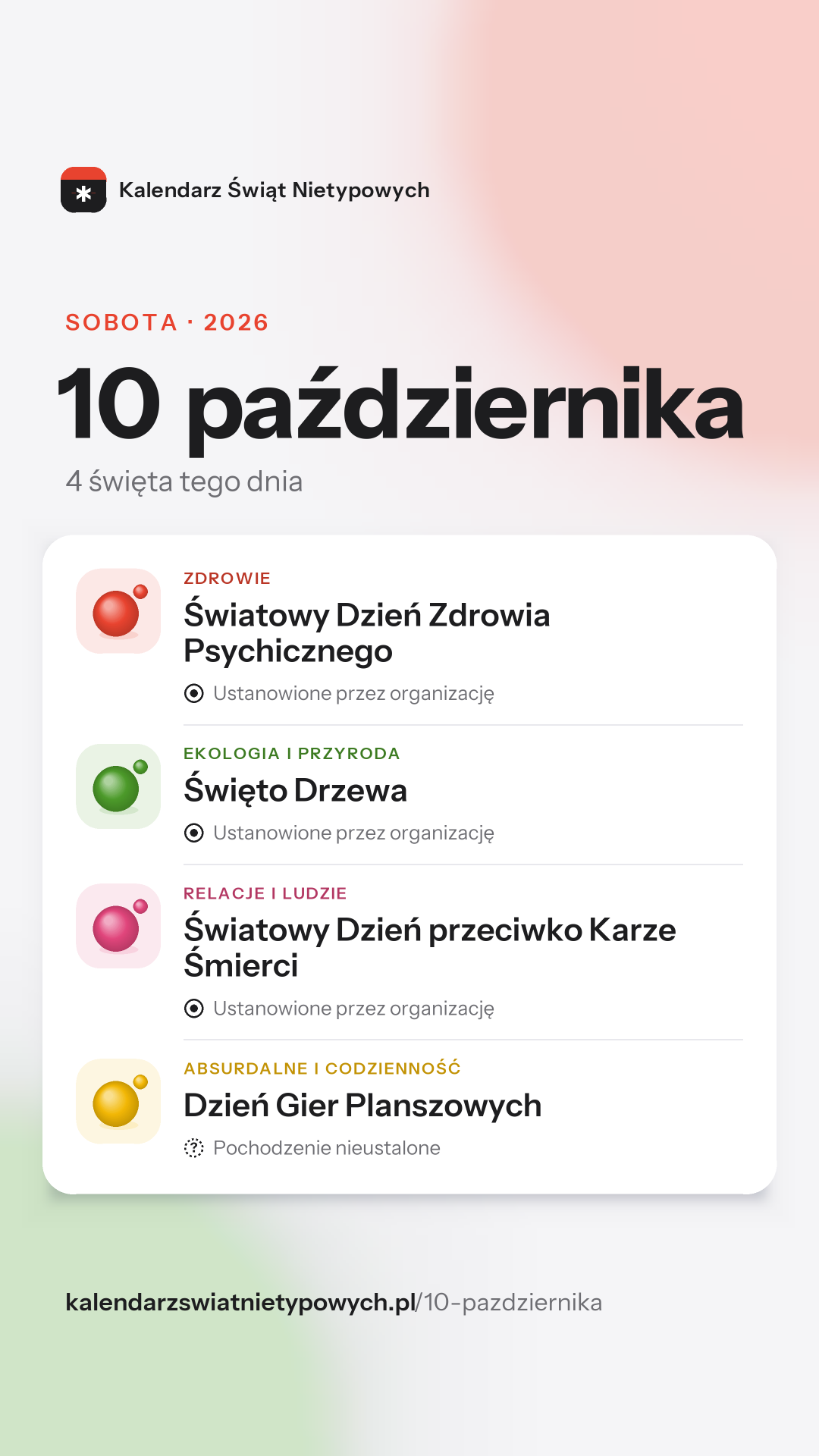 Grafika dnia 10 października, format stories 9:16