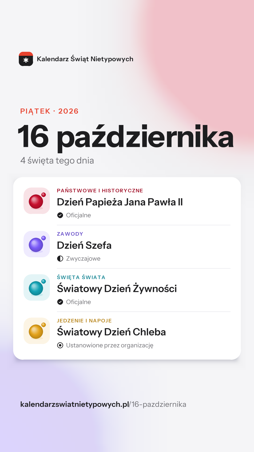 Grafika dnia 16 października, format stories 9:16