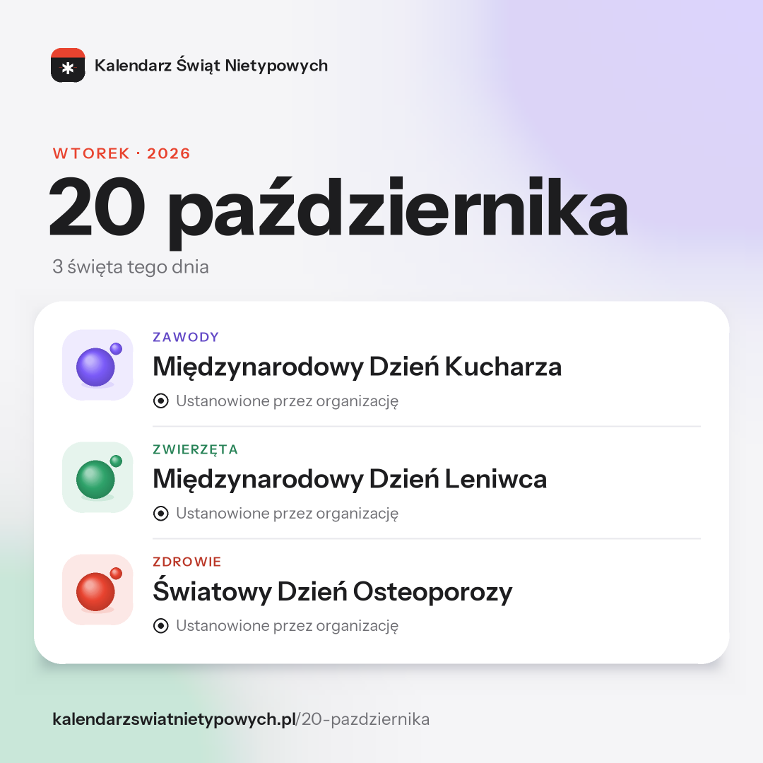 Grafika dnia 20 października, format post 1:1