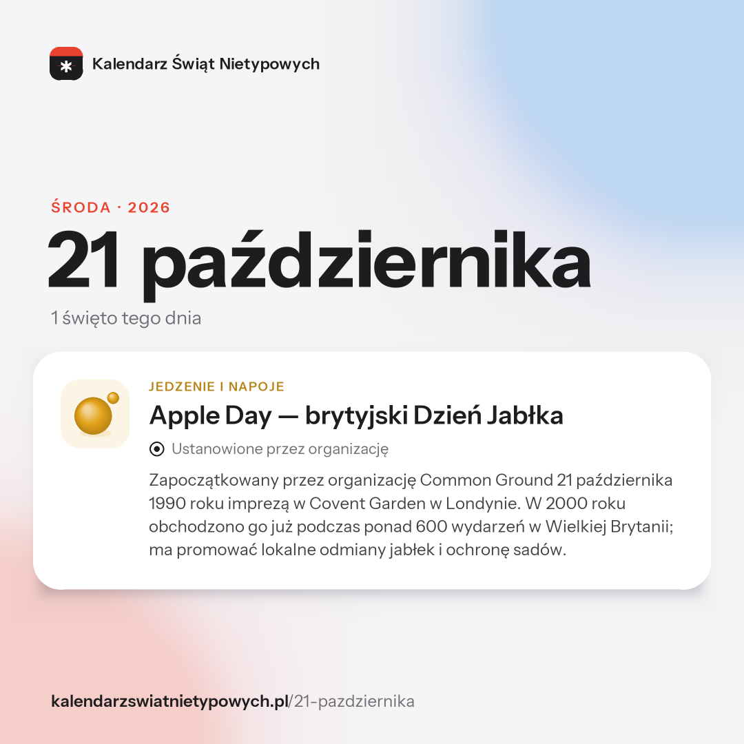 Grafika dnia 21 października, format post 1:1