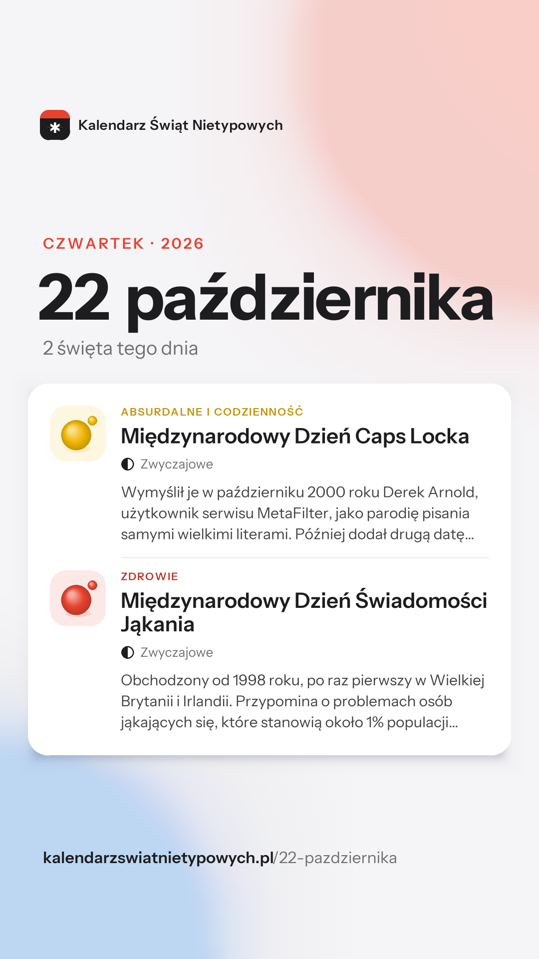 Grafika dnia 22 października, format stories 9:16