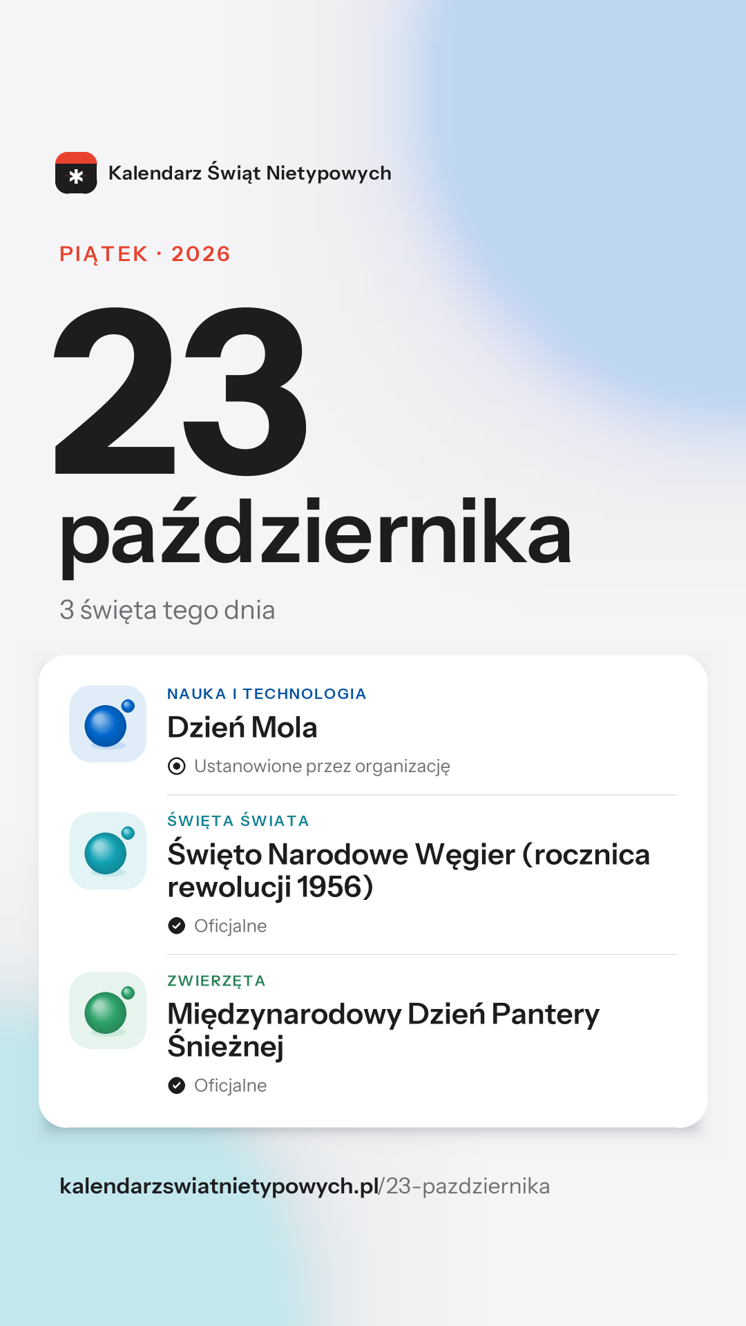 Grafika dnia 23 października, format stories 9:16