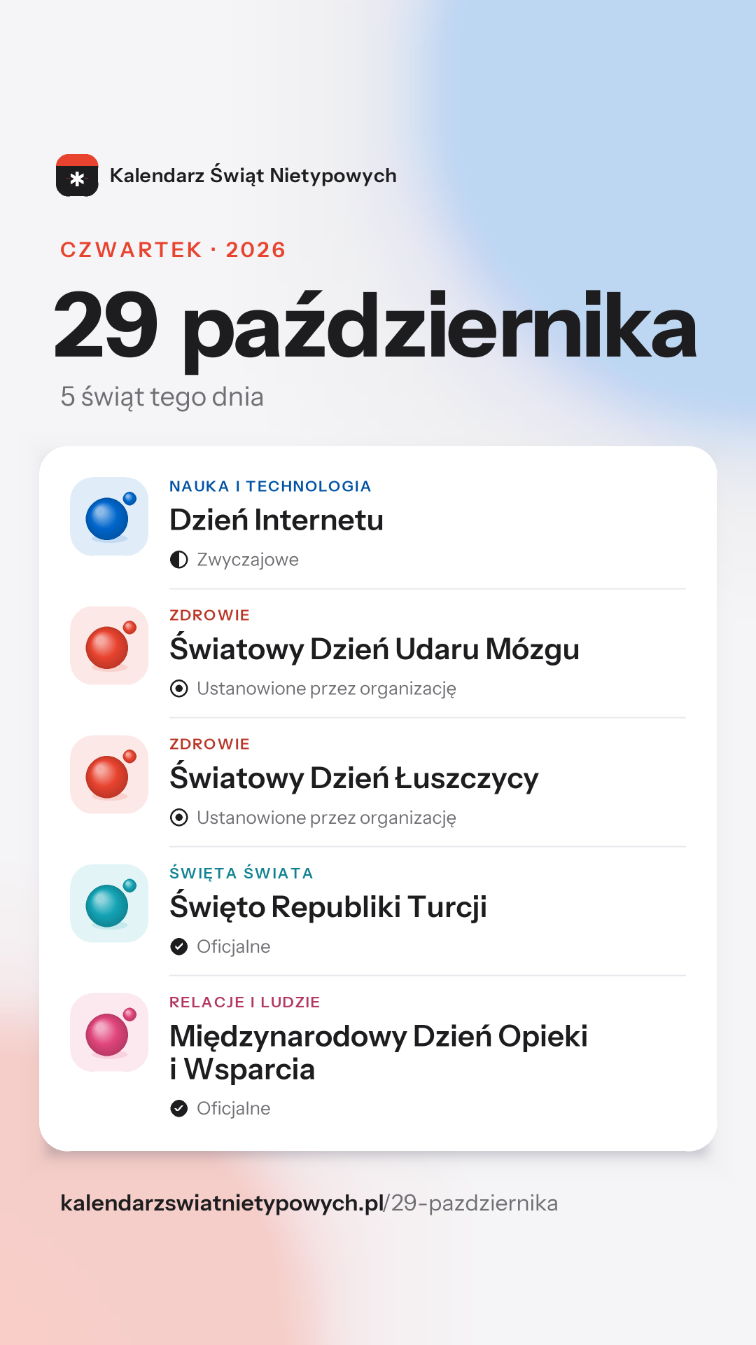 Grafika dnia 29 października, format stories 9:16