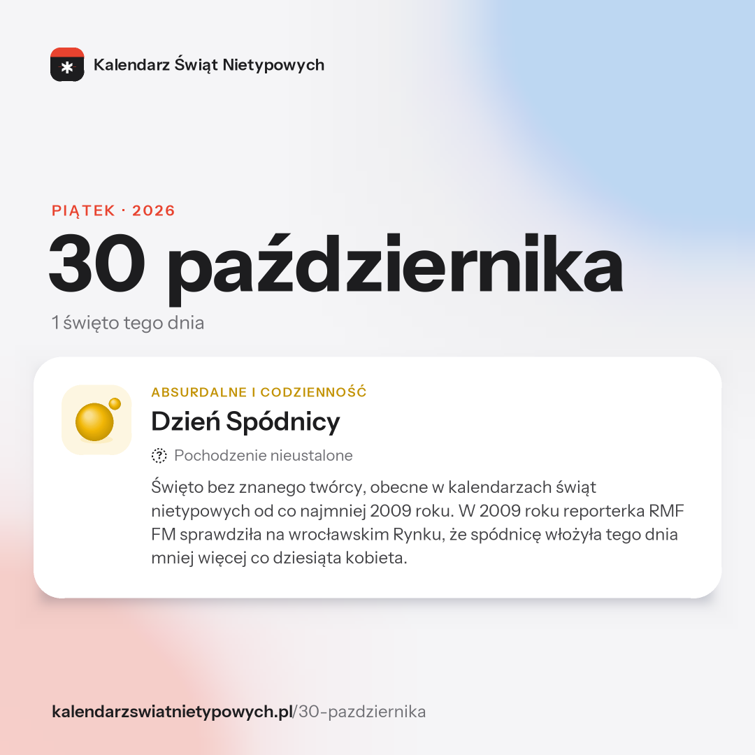 Grafika dnia 30 października, format post 1:1
