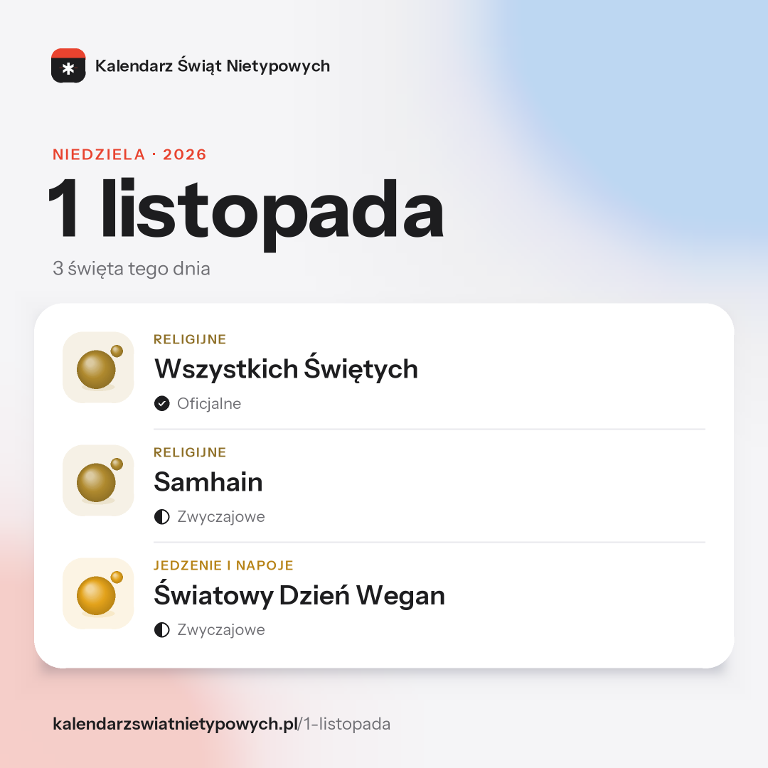 Grafika dnia 1 listopada, format post 1:1