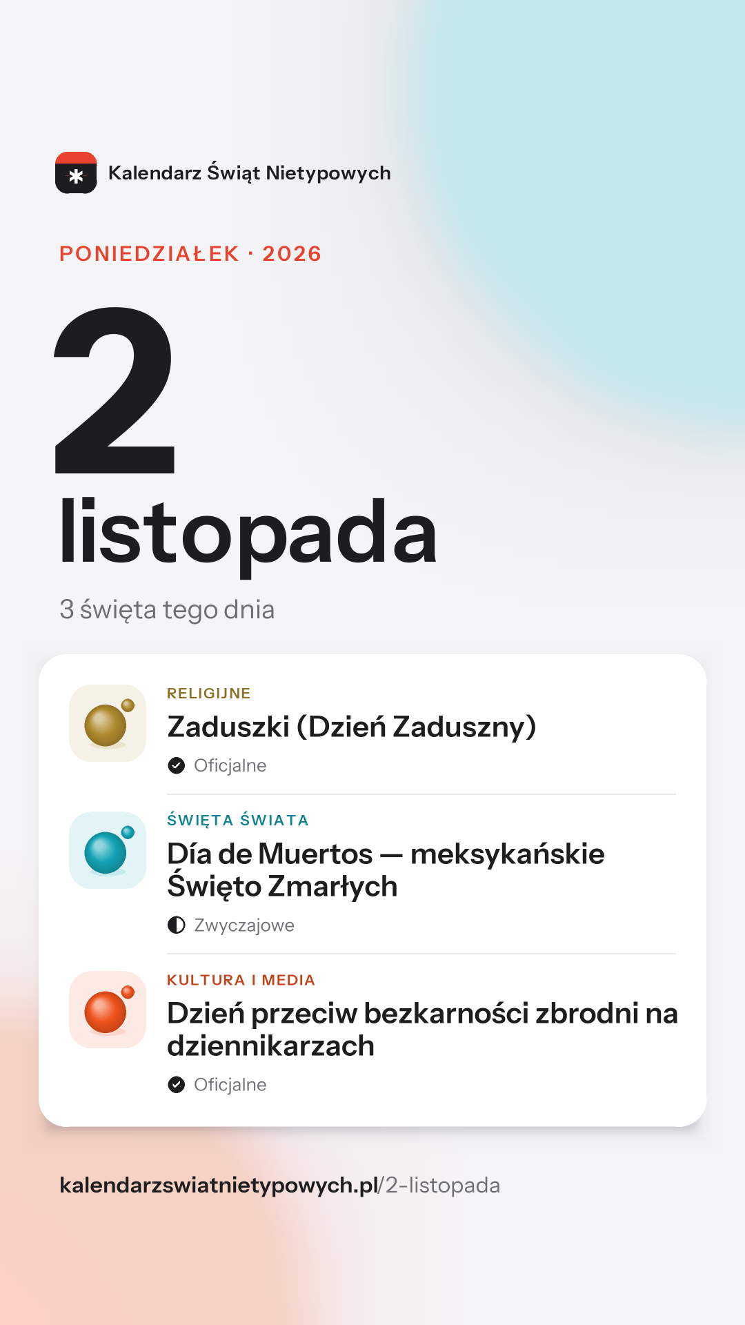 Grafika dnia 2 listopada, format stories 9:16