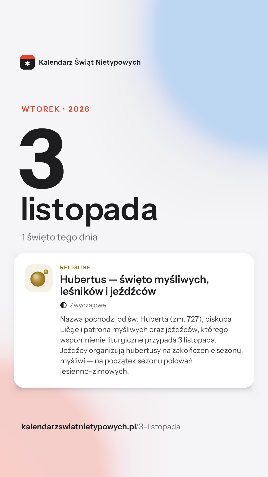 Grafika dnia 3 listopada, format stories 9:16