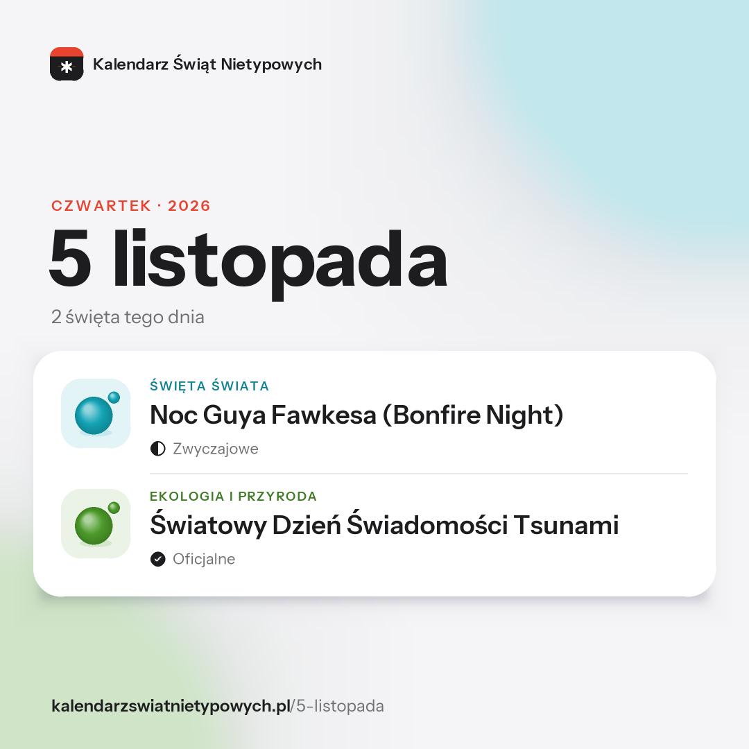Grafika dnia 5 listopada, format post 1:1