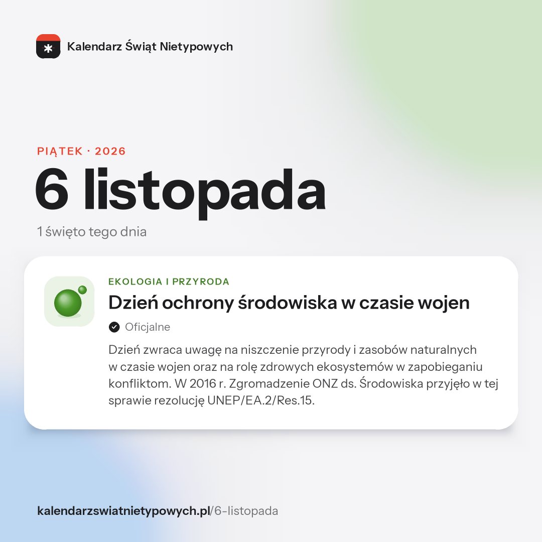 Grafika dnia 6 listopada, format post 1:1