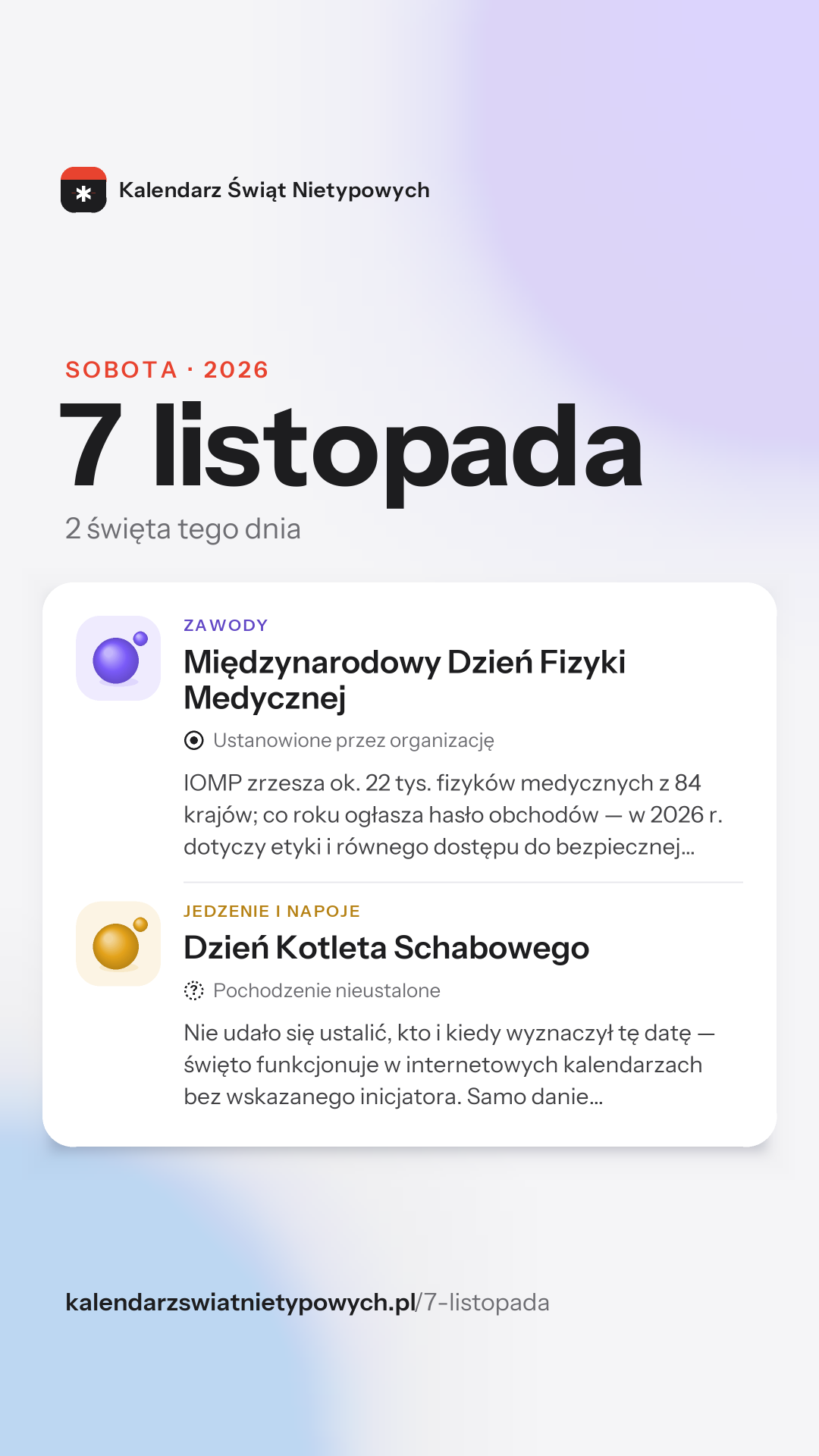 Grafika dnia 7 listopada, format stories 9:16