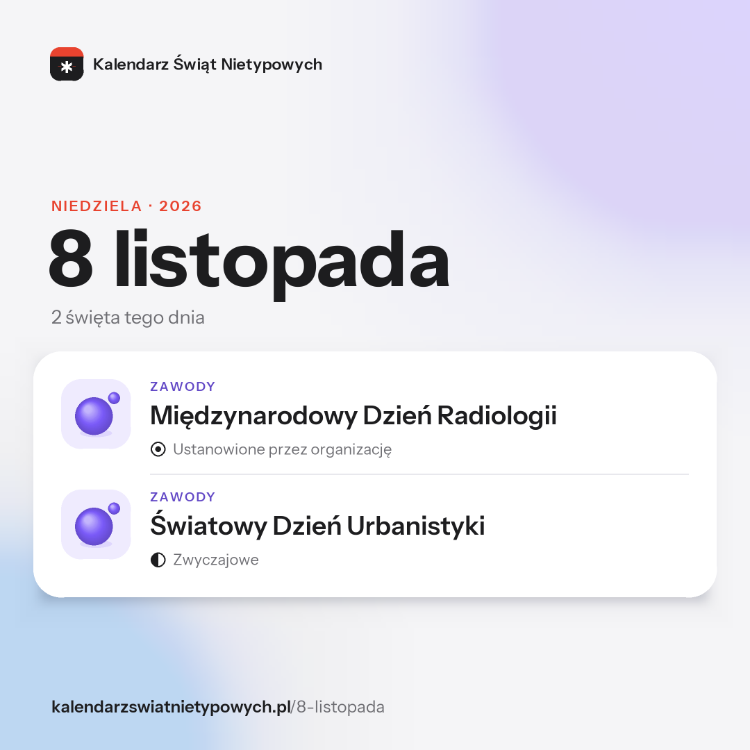 Grafika dnia 8 listopada, format post 1:1