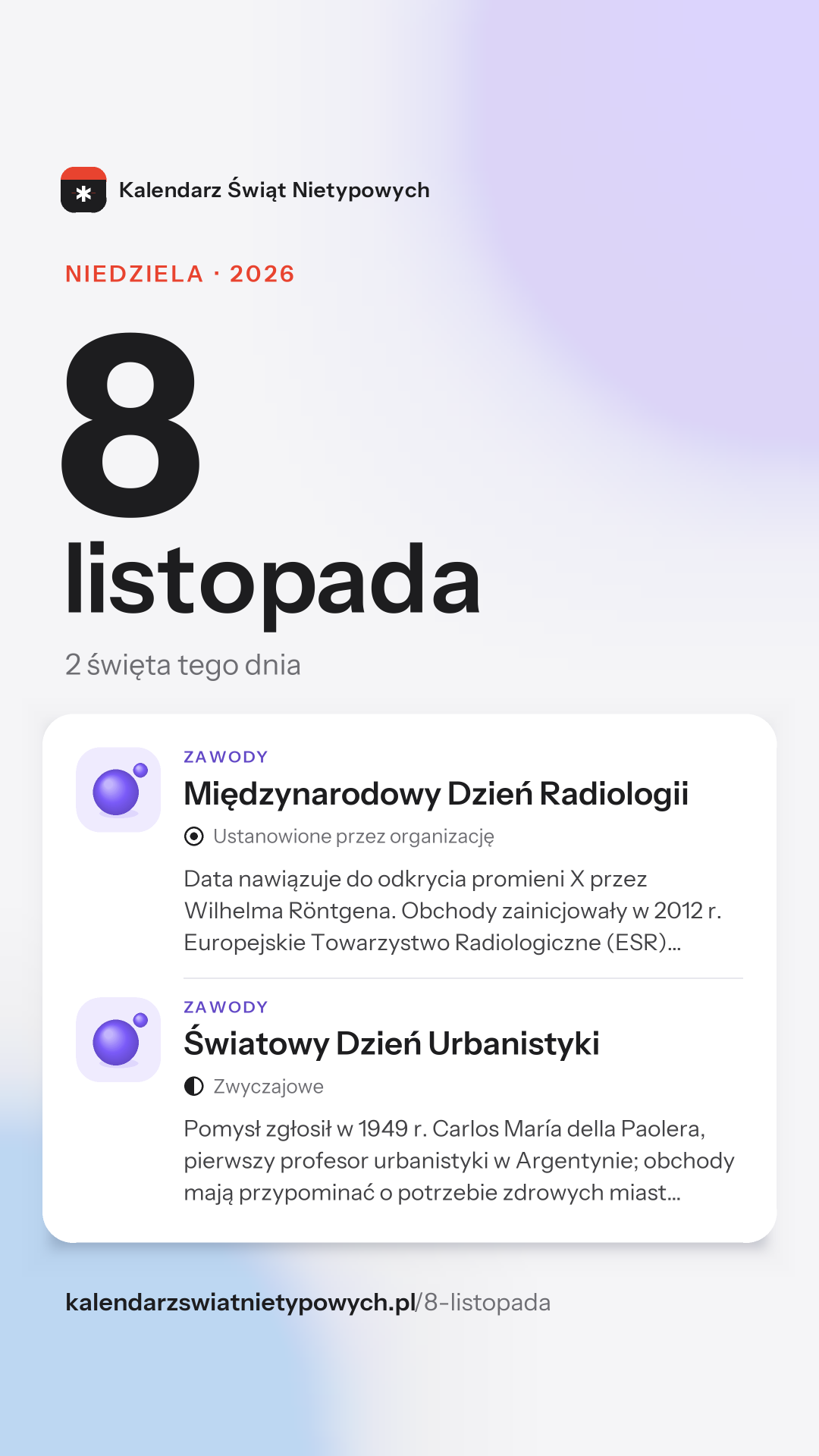Grafika dnia 8 listopada, format stories 9:16