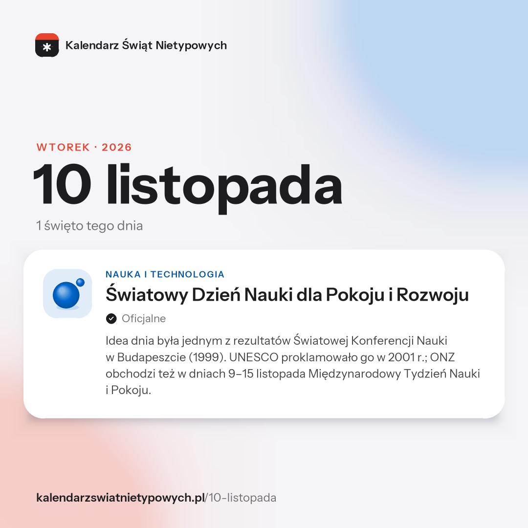 Grafika dnia 10 listopada, format post 1:1