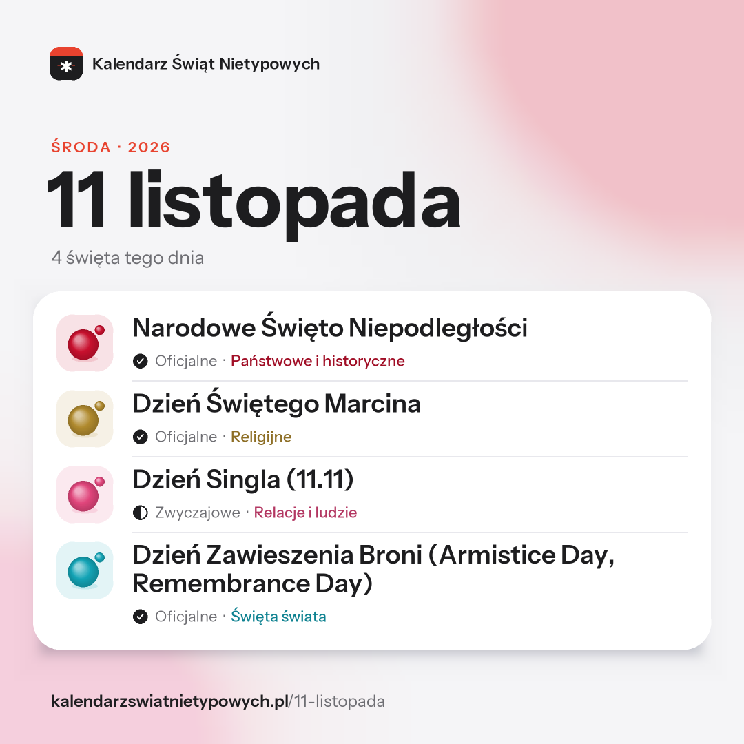 Grafika dnia 11 listopada, format post 1:1