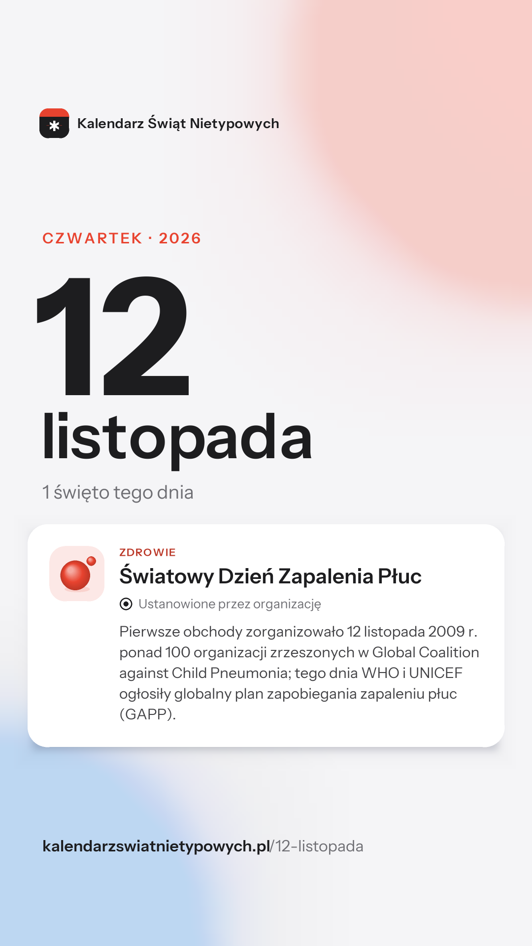 Grafika dnia 12 listopada, format stories 9:16