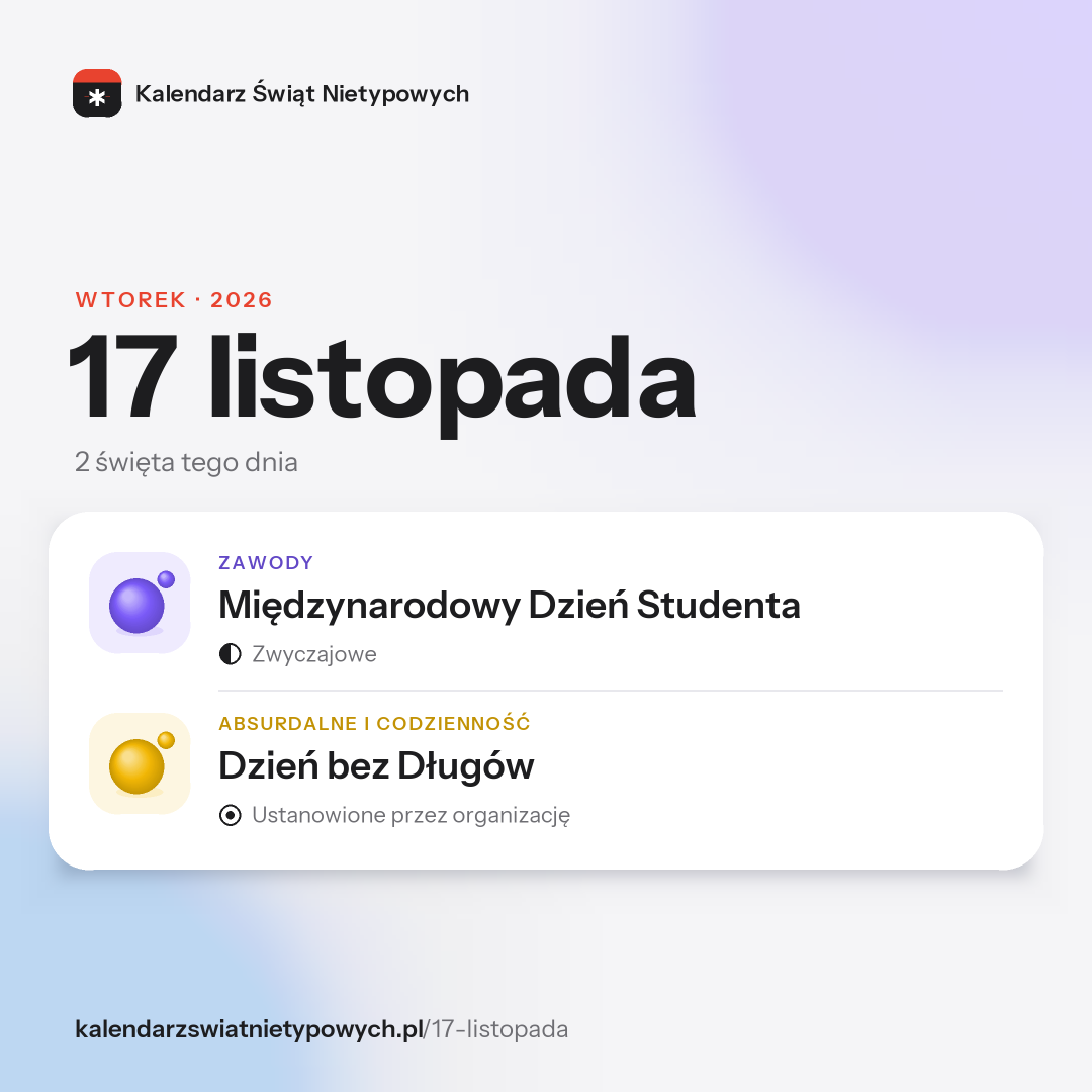 Grafika dnia 17 listopada, format post 1:1