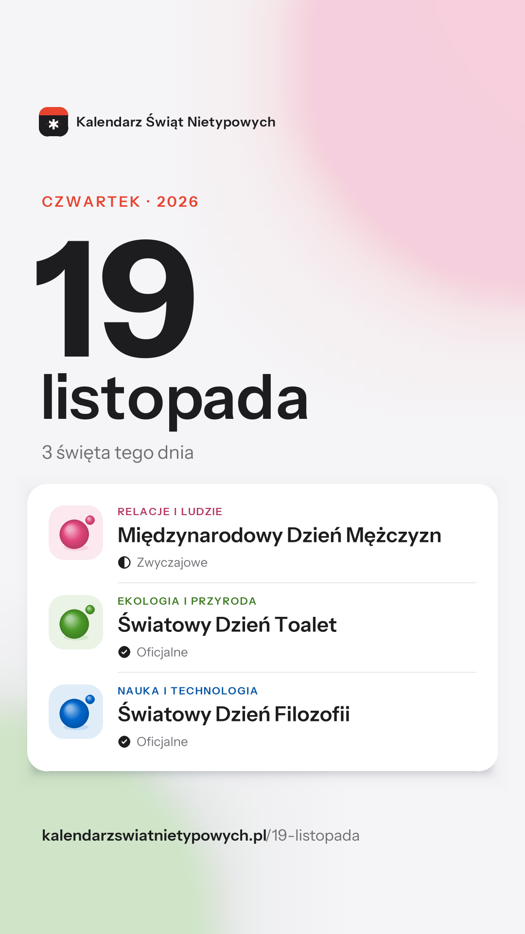Grafika dnia 19 listopada, format stories 9:16