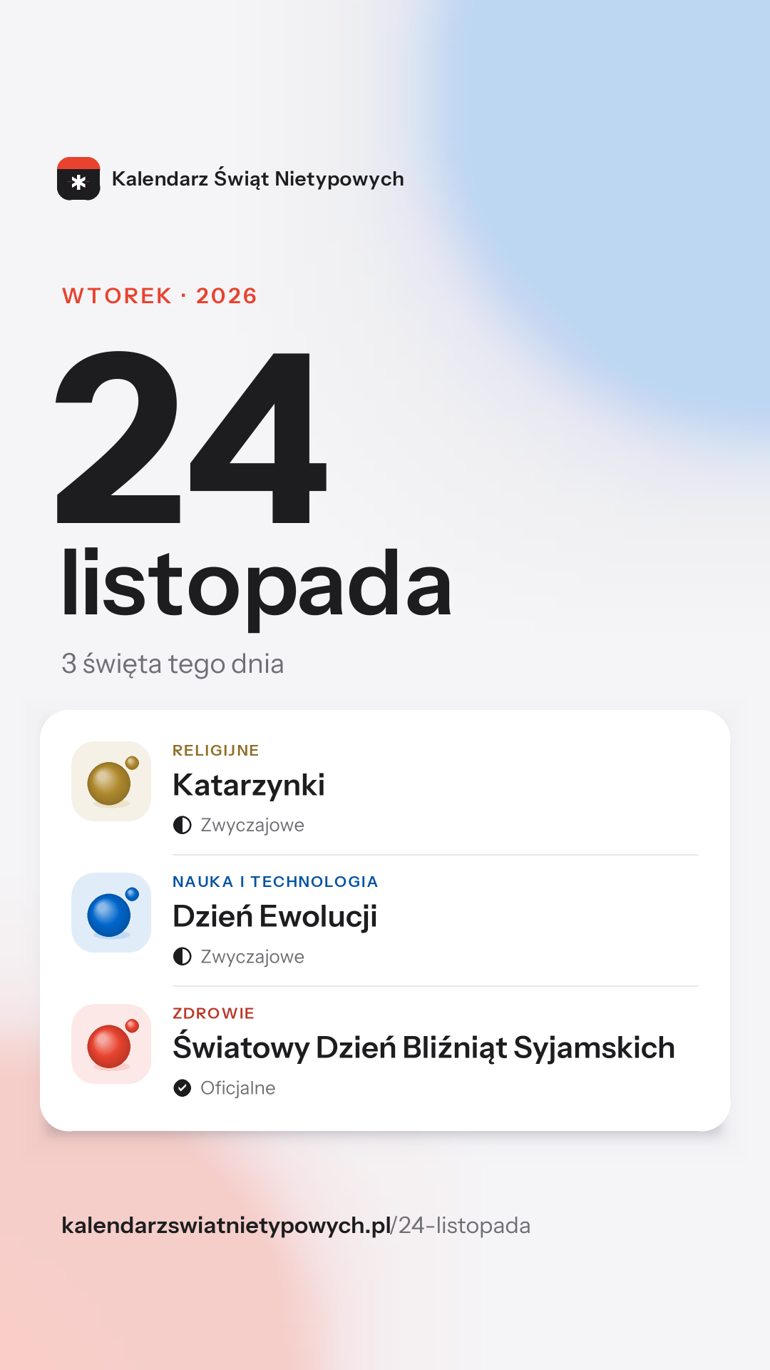 Grafika dnia 24 listopada, format stories 9:16