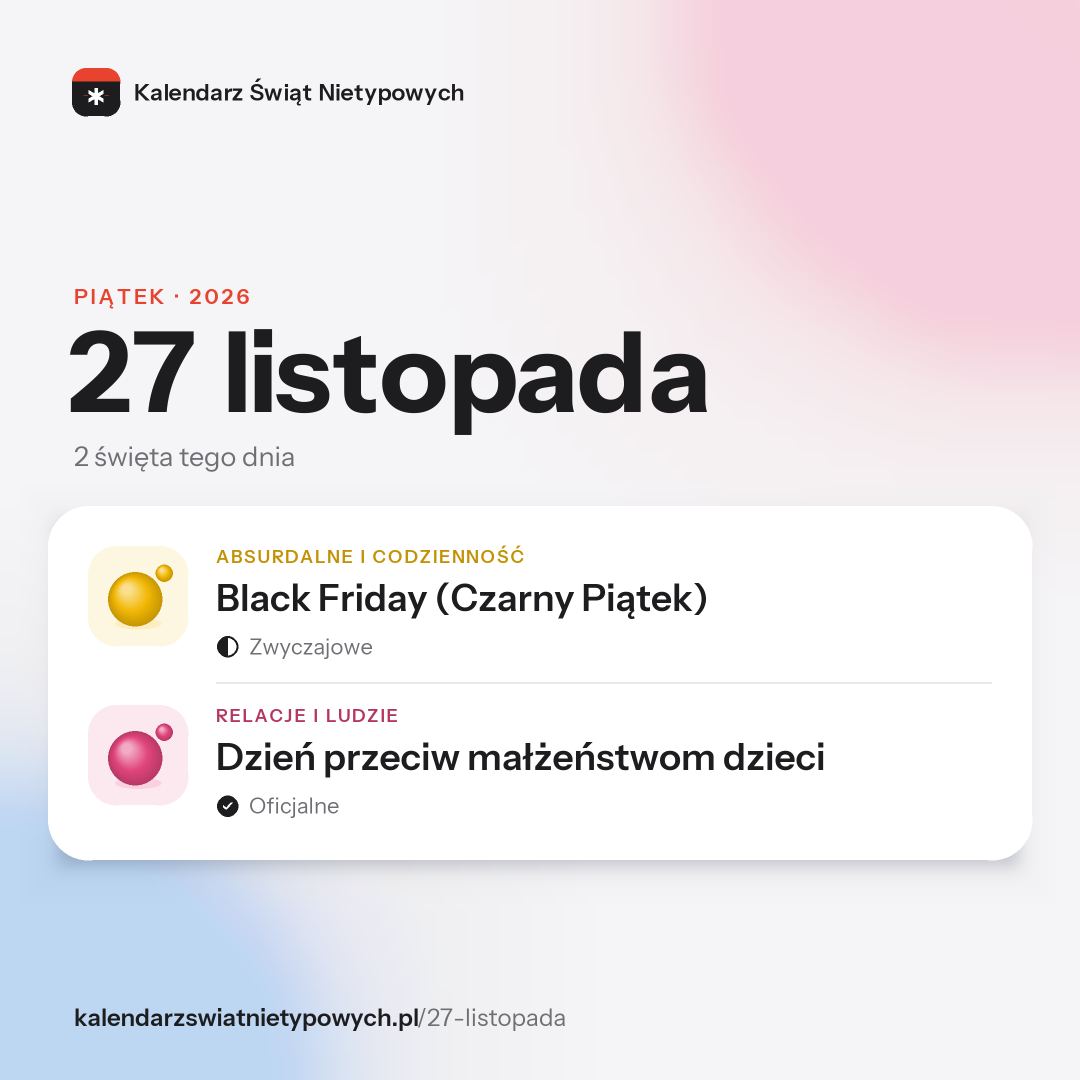 Grafika dnia 27 listopada, format post 1:1