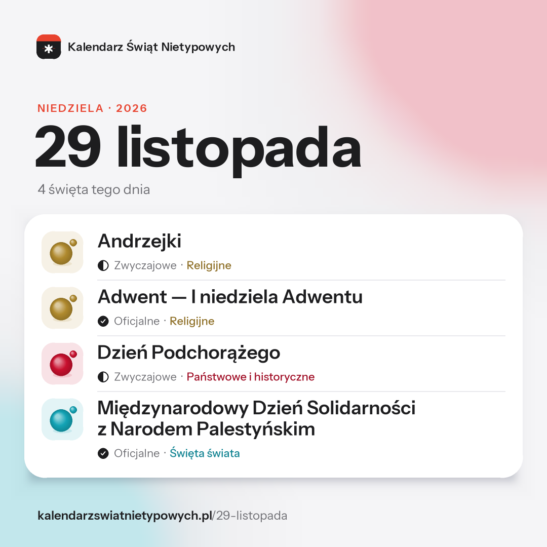 Grafika dnia 29 listopada, format post 1:1