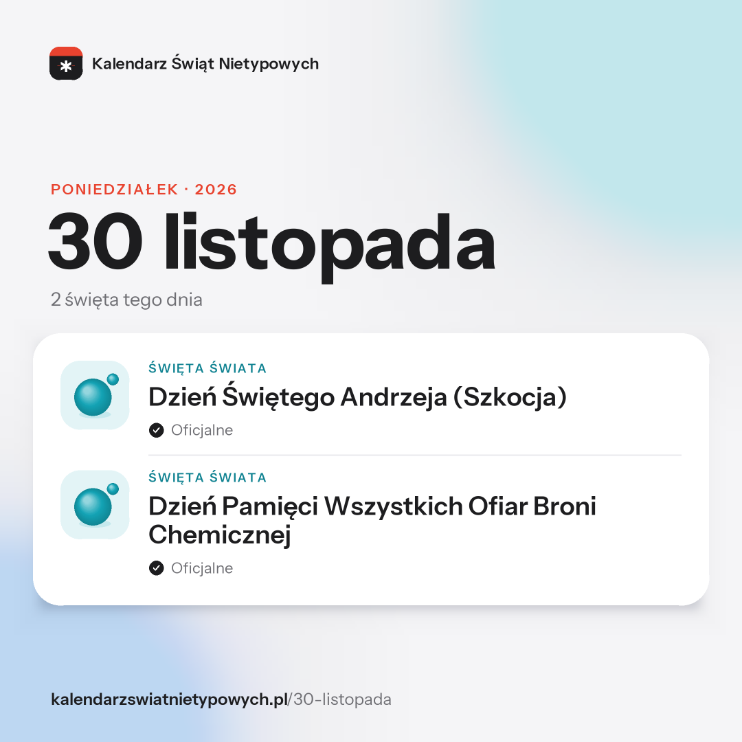 Grafika dnia 30 listopada, format post 1:1