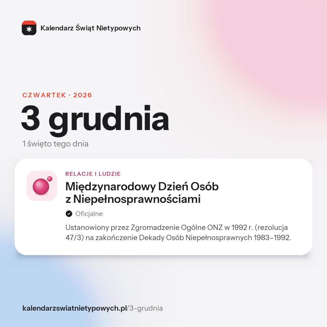 Grafika dnia 3 grudnia, format post 1:1