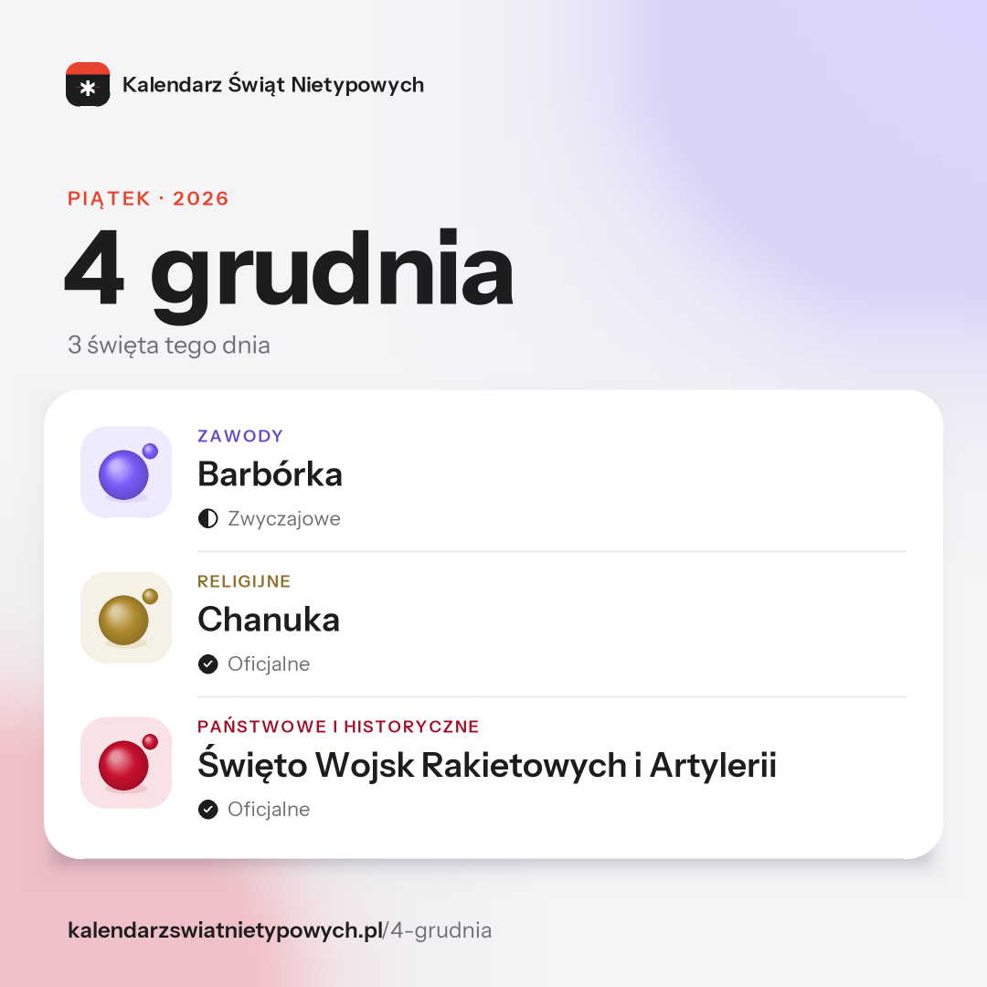 Grafika dnia 4 grudnia, format post 1:1