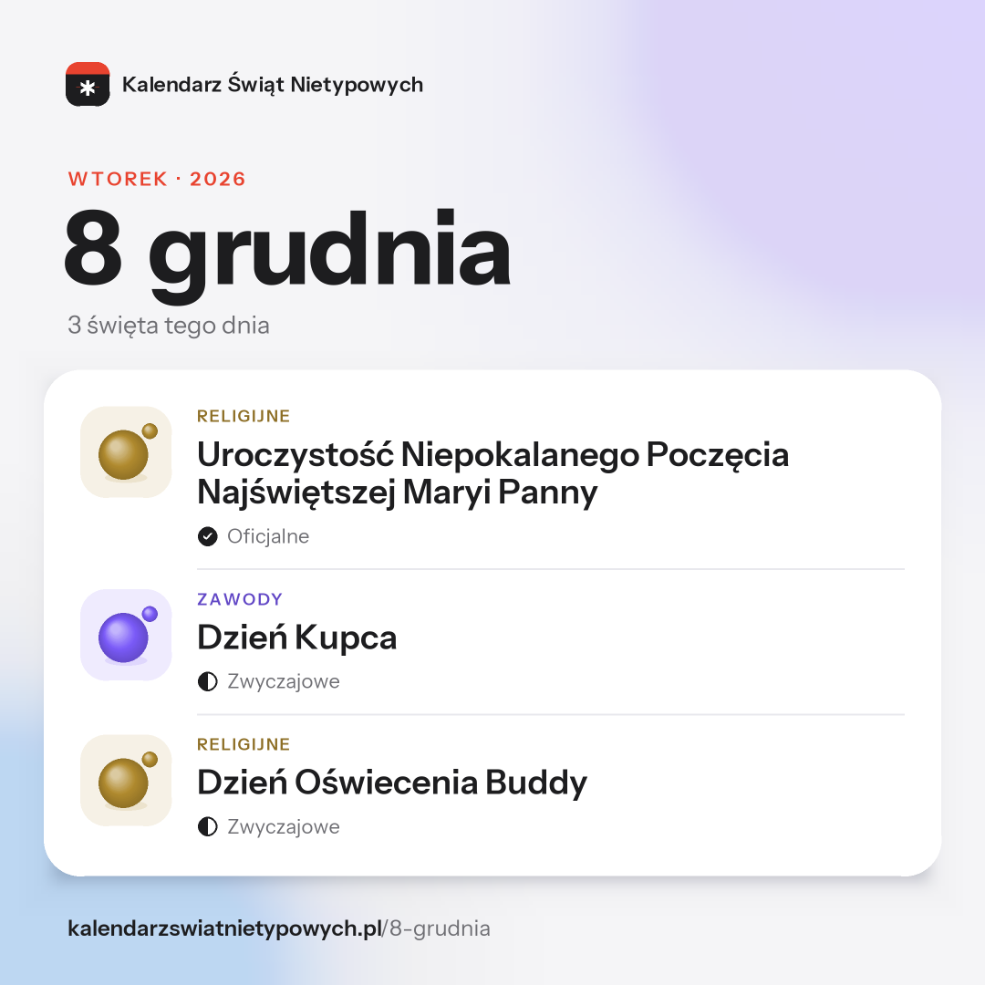 Grafika dnia 8 grudnia, format post 1:1