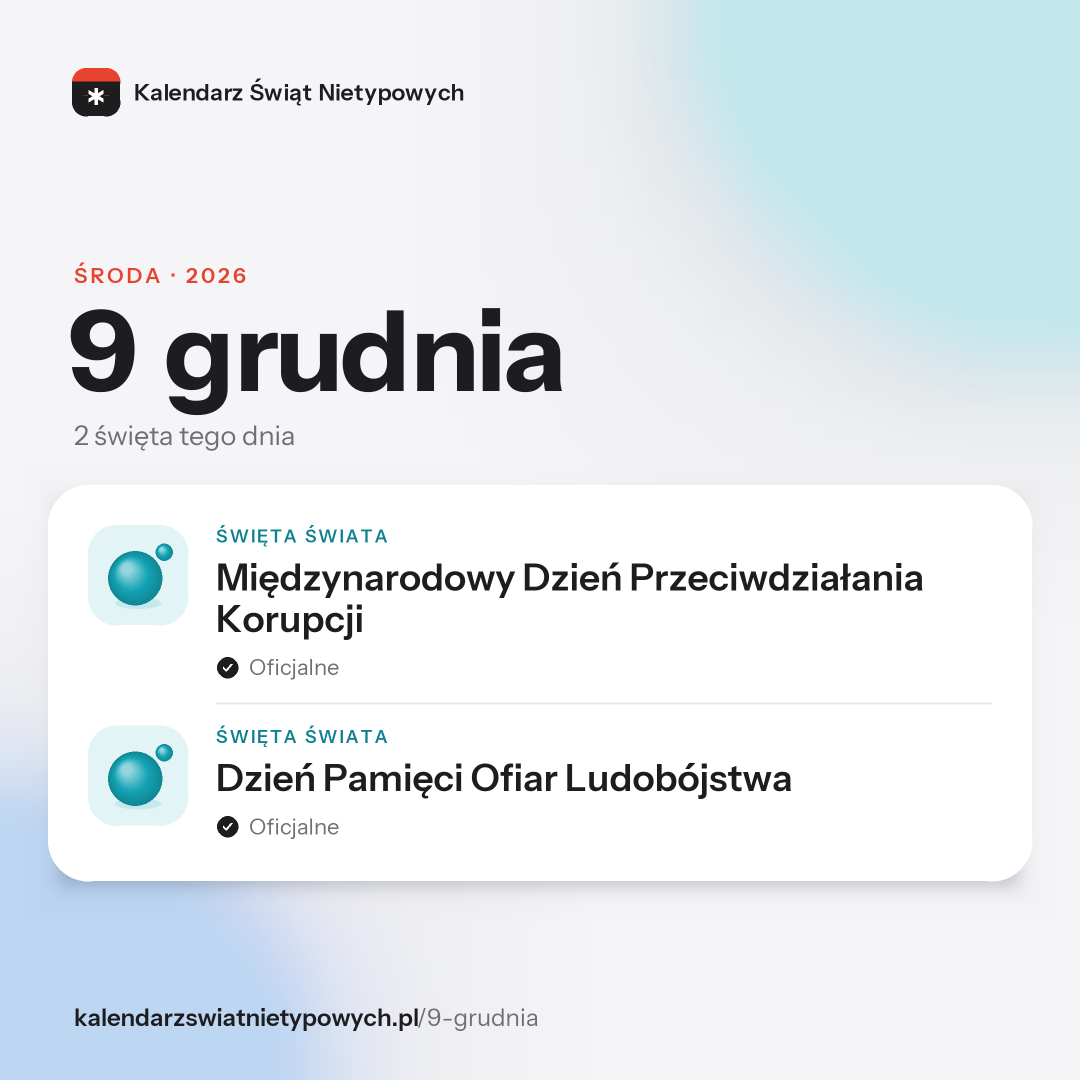 Grafika dnia 9 grudnia, format post 1:1
