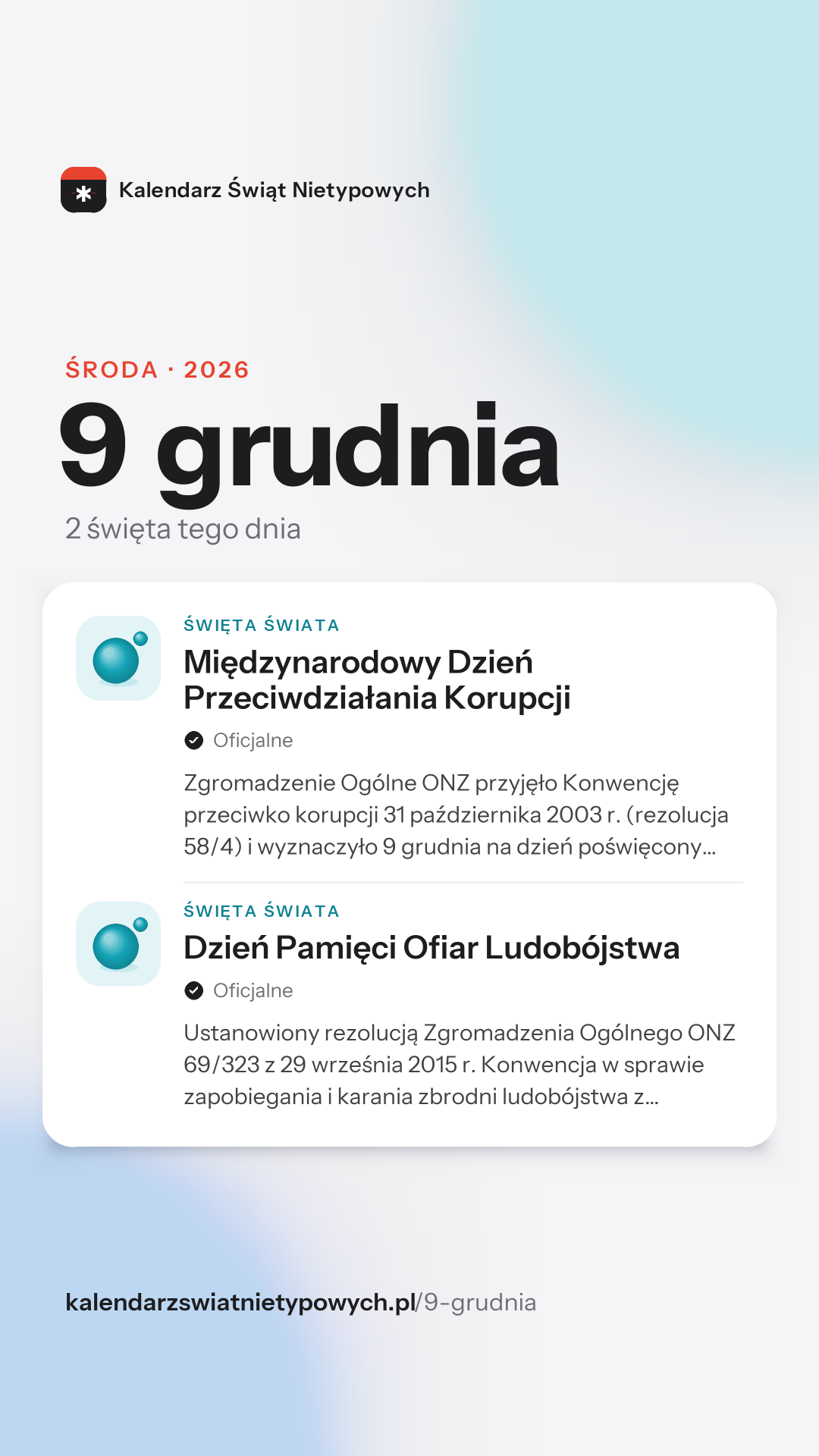 Grafika dnia 9 grudnia, format stories 9:16