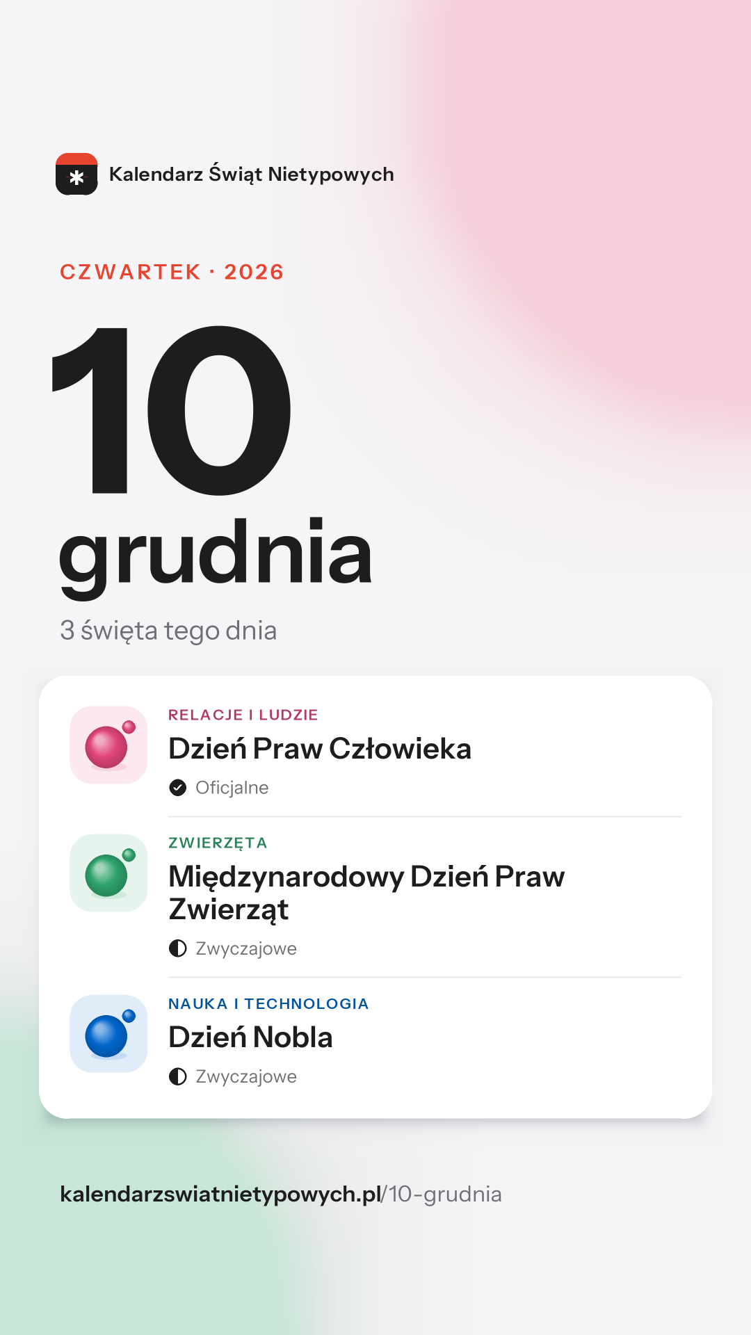 Grafika dnia 10 grudnia, format stories 9:16