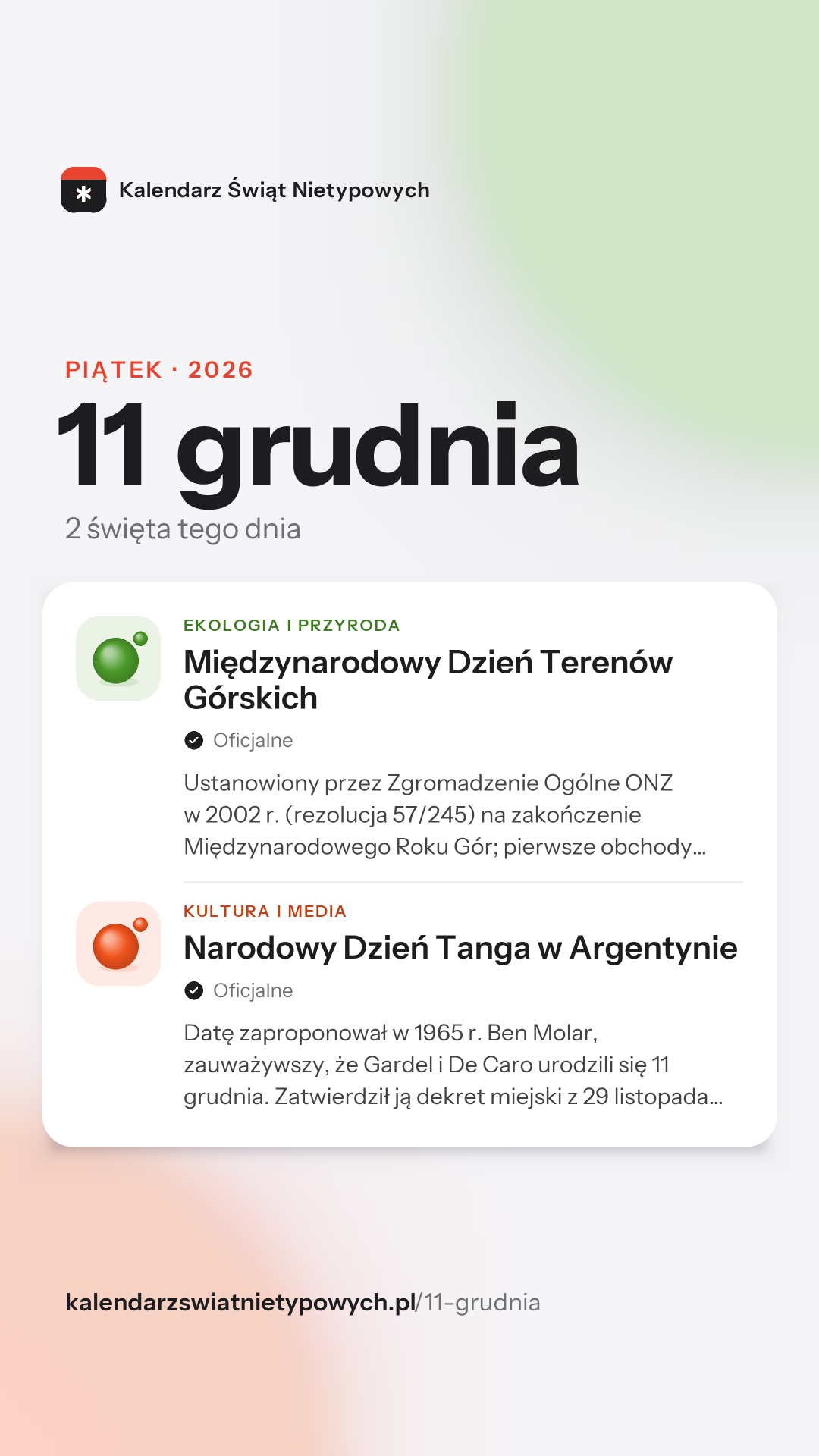 Grafika dnia 11 grudnia, format stories 9:16