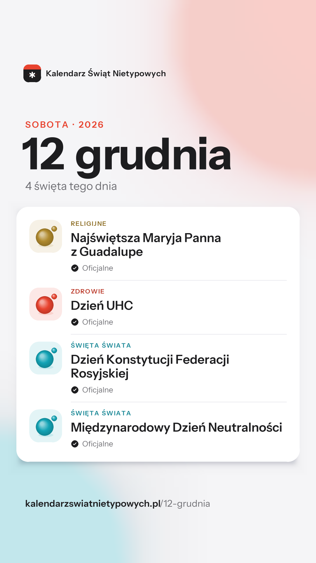 Grafika dnia 12 grudnia, format stories 9:16