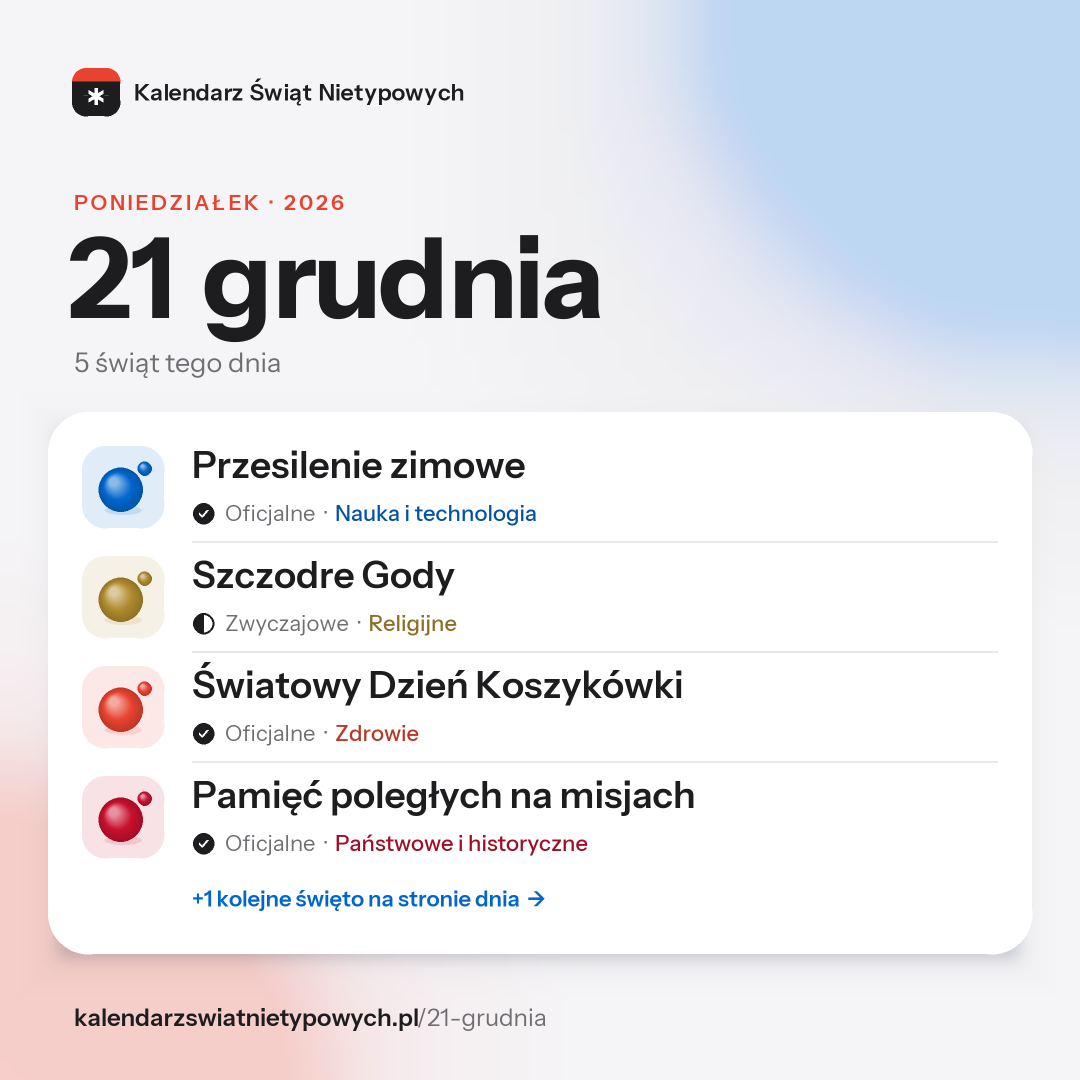 Grafika dnia 21 grudnia, format post 1:1