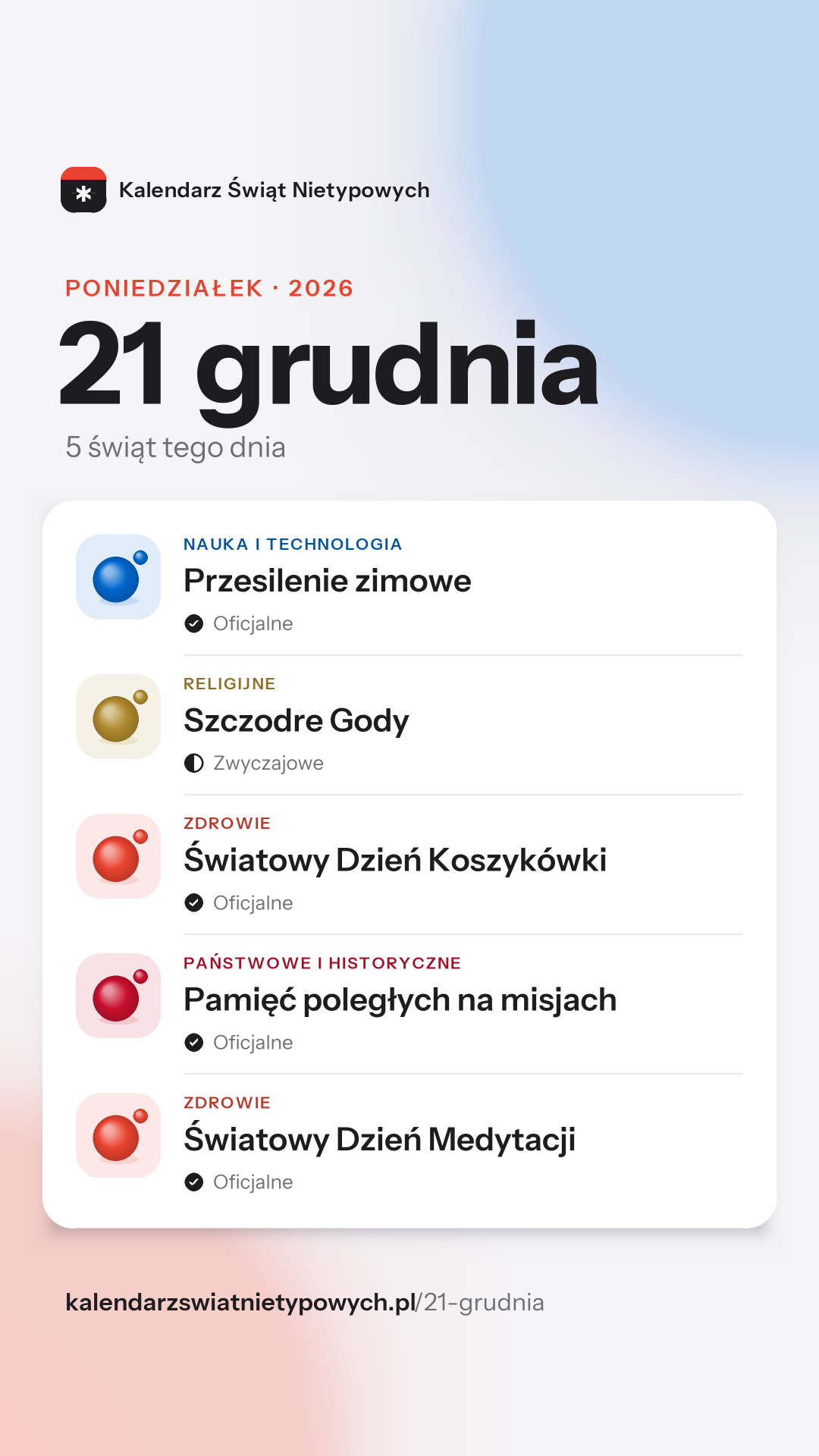 Grafika dnia 21 grudnia, format stories 9:16