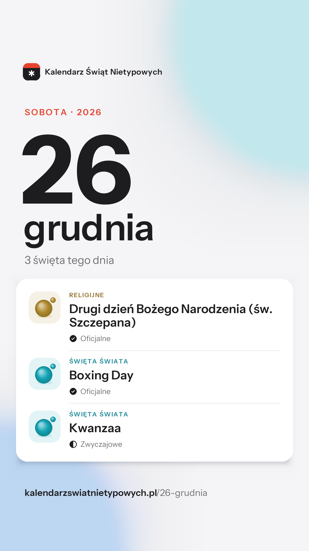 Grafika dnia 26 grudnia, format stories 9:16