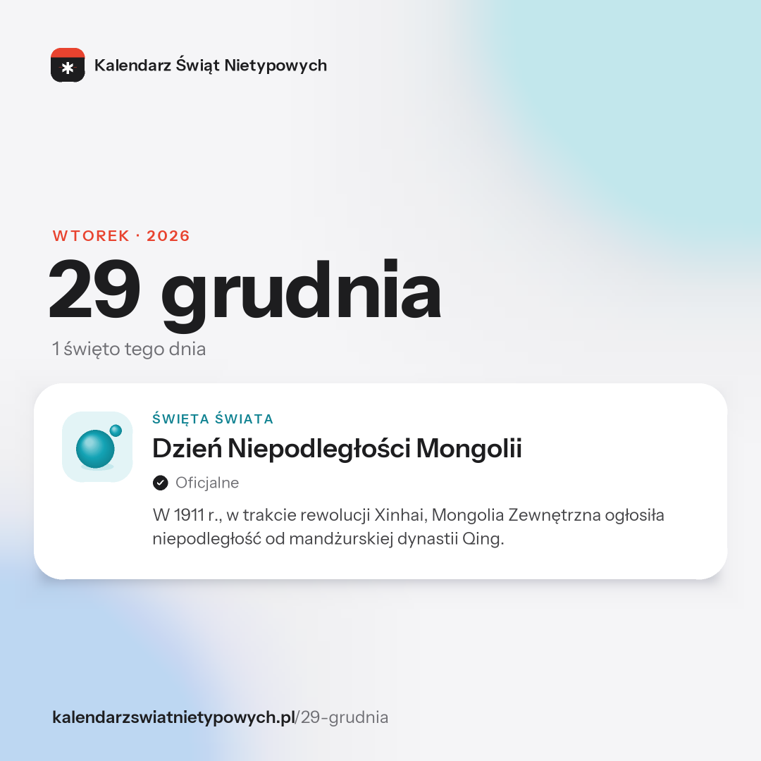 Grafika dnia 29 grudnia, format post 1:1