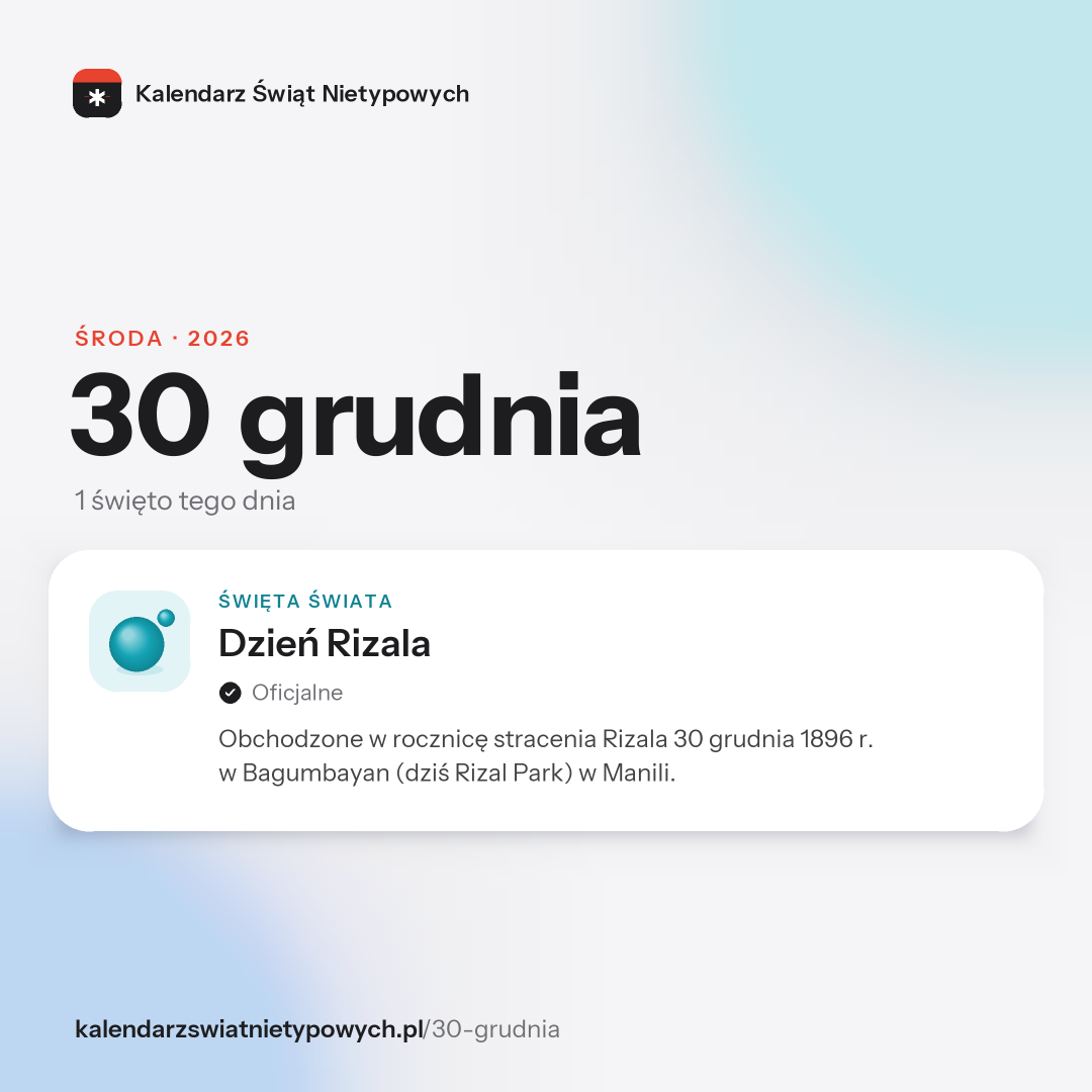 Grafika dnia 30 grudnia, format post 1:1