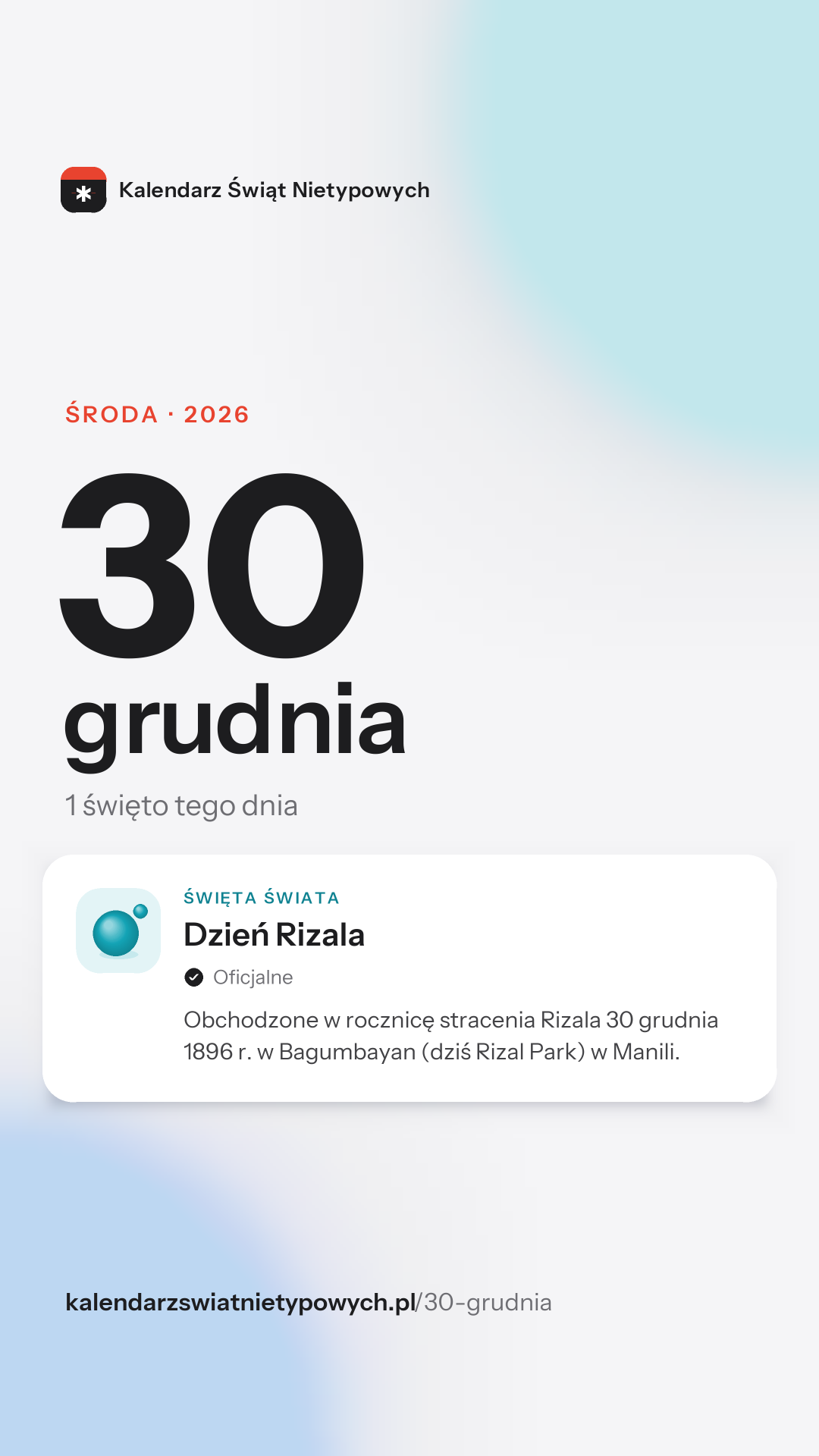 Grafika dnia 30 grudnia, format stories 9:16